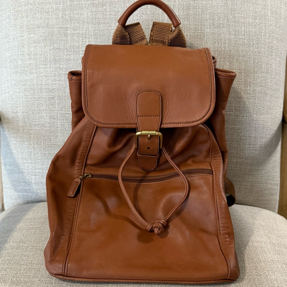 VINTAGE COACH Travel Backpack *British Tan*